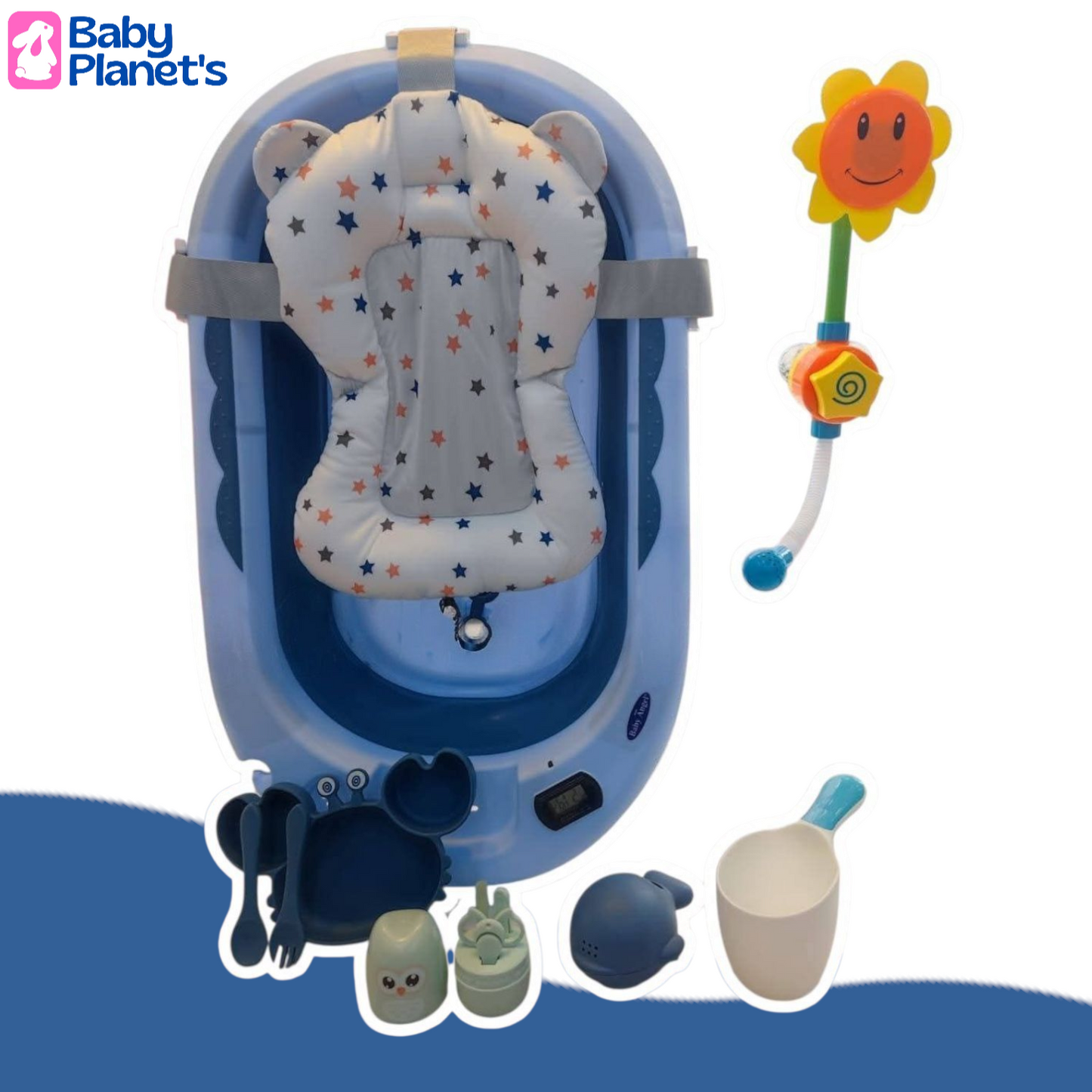Bañera con Termómetro & accesorios